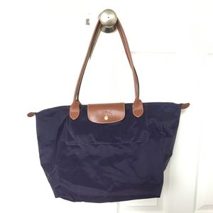 {Longchamp} Le Pilage Large Tote - Bilberry Purple